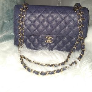 🤩CHANEL Lambskin Caviar Double Flap Handbag✨